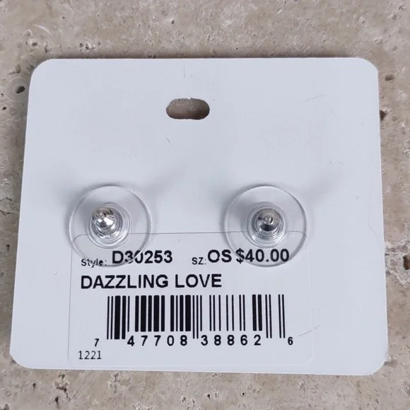 Brighton "Dazzling Love" Enamel Heart Earrings - Picture 2 of 5